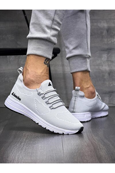 homiro Γκρι πλεκτά Αθλητικά παπούτσια με κορδόνια με σόλα Phylon