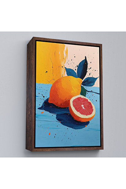 Home Lămâie pe blatul mesei cu cadru din lemn Tablo-7616