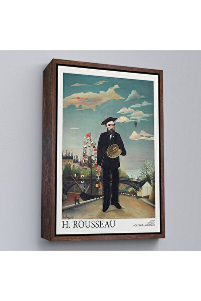 TAKI DERYASI Henri Rousseau cu cadru din lemn propriul tablou-7323