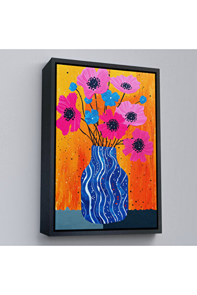 Oxyteez Flori în vază cu cadru din lemn Tablo-7560