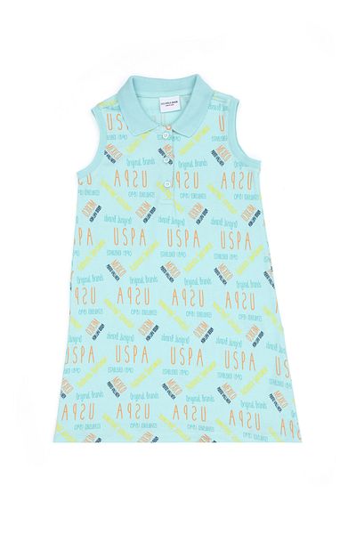 U.S. Polo Assn. Rochie tricotată fetiță Water Green -50263648-vr083