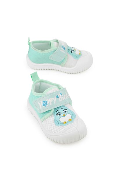 GEZER Summer Linen Baby Girl Happy Birds Velcro Adjustable Shoes