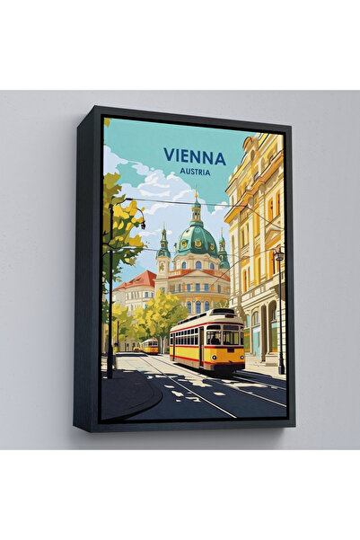 Oxyteez Tablou Austria Viena cu rama din lemn-7721