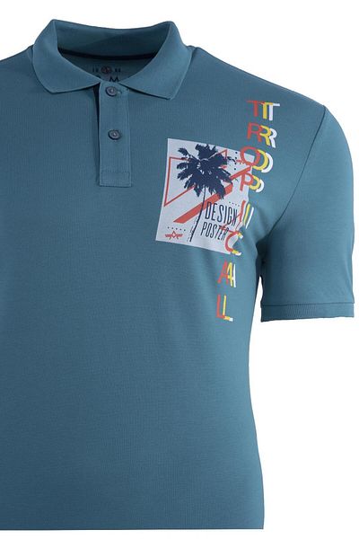 Arma Ανδρικό μπλουζάκι με πράσινο γιακά Polo Y 21374274701