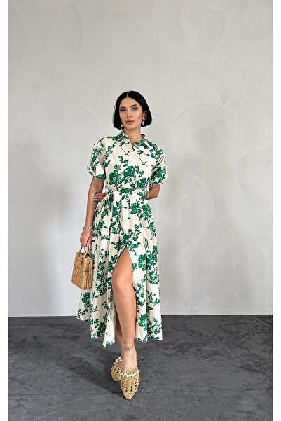 Elbee Fashion Woman فستان صيفي منقوش بالزهور