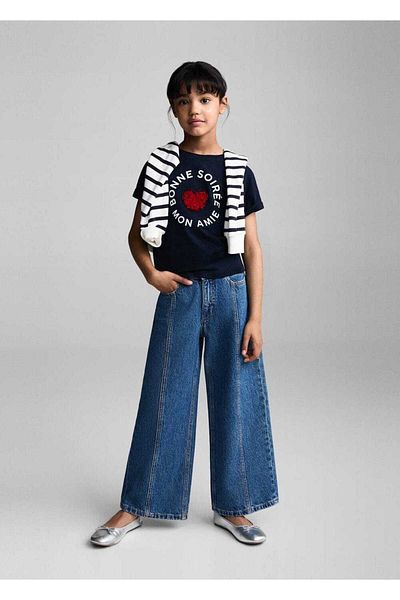 MANGO Kids T-Shirt με στάμπα καρδιάς