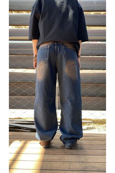 1blood Retro Baggy Jean - Brown Washed