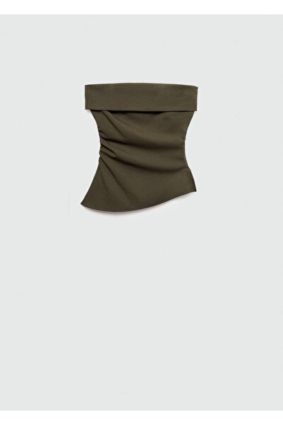 MANGO Woman Μπλούζα με γυριστό γιακά