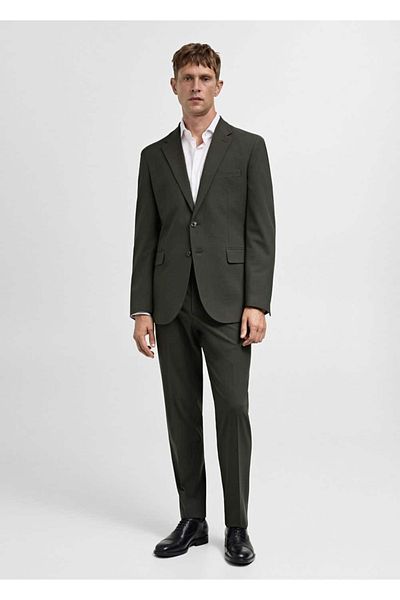 MANGO Man Comfort Stretch Fabric Slim Fit Trousers