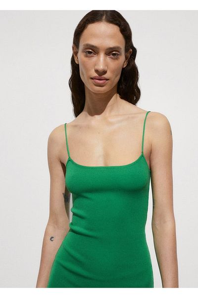 MANGO Woman Κοντό πλεκτό φόρεμα