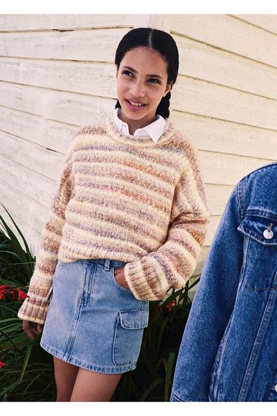 MANGO Kids Fustă denim cu buzunar cargo