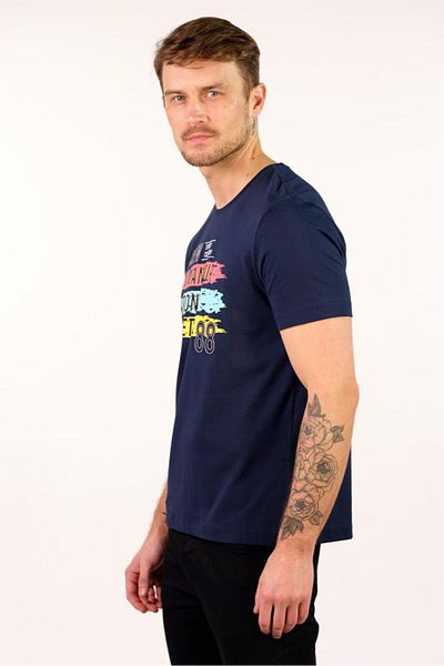 Arma Ανδρικό μπλουζάκι Navy Blue Plus Size Crew Neck Y 22374868101