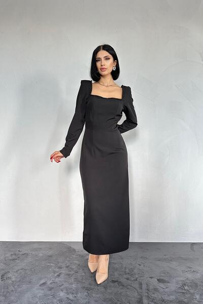 Elbee Fashion Woman Rochie căptușită cu perle