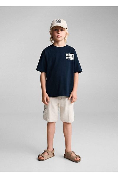 MANGO Kids Gemustertes Baumwoll-T-Shirt