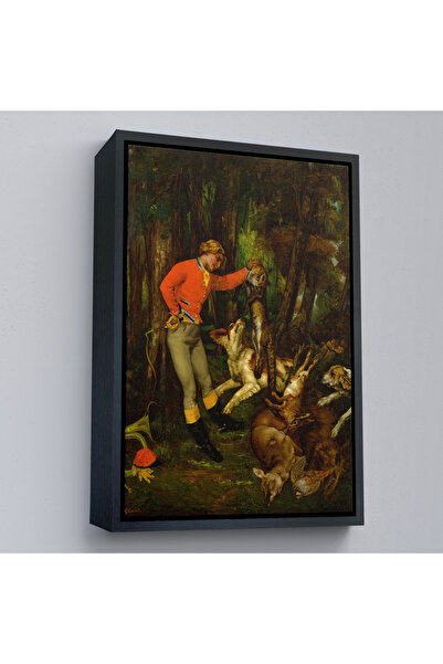 Home Gustave Courbet cu cadru din lemn - Pictură după vânătoare - After The Hunt-8055