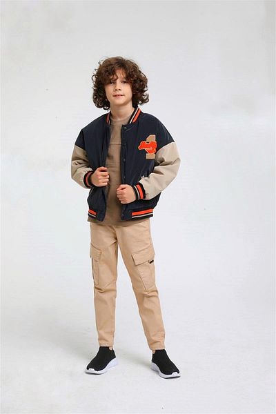 Ugly Duck Boy's Navy Blue Colored College Coat