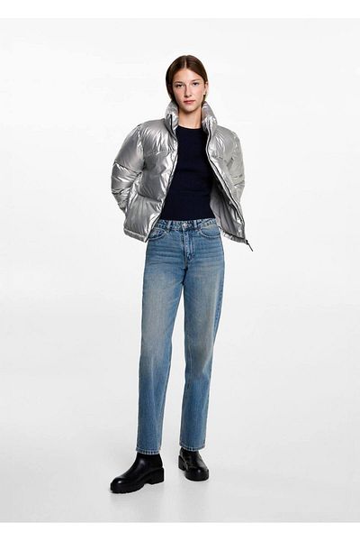 Mango Teen Anorac puf cu detalii metalice