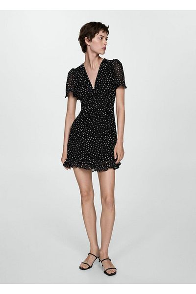 MANGO Woman Patterned Short Dress