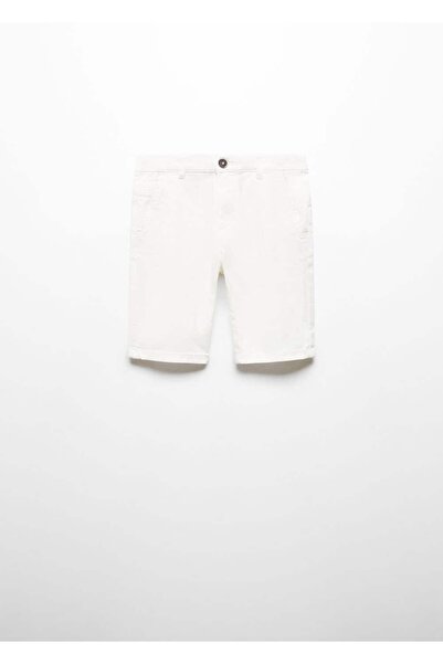 MANGO Kids Dar Kesim Chino Pamuklu Bermuda Şort