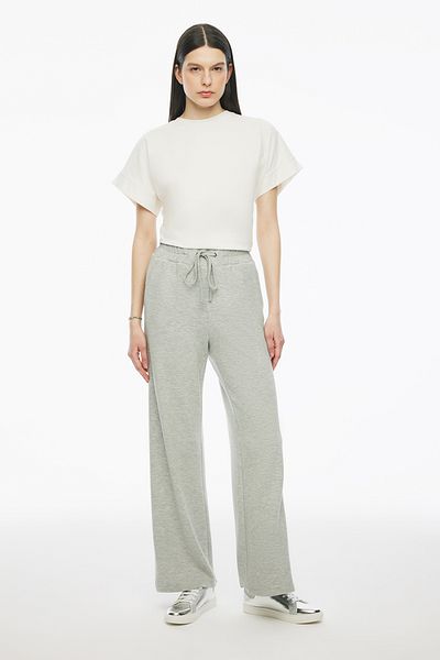 Perspective Γυναικείο παντελόνι αθλητικής φόρμας Hugh Comfortable Fit Wide Leg Grey Melange Color