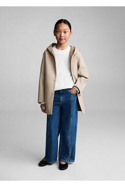 MANGO Kids Παλτό με κουκούλα