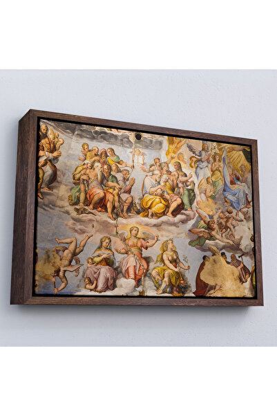 Oxyteez Giotto într-un cadru de lemn - Pictură de tavan a turnului de clopoțe...