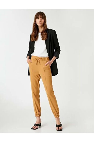 Koton ملابس نسائية بنطلون 2KAK42071UW ريش الجمل