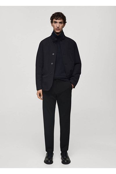 MANGO Man Comfort Strech Fabric Slim Fit Drawstring Pants