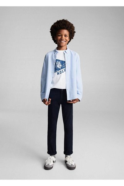 MANGO Kids Tricou Albastru Pentru Copii