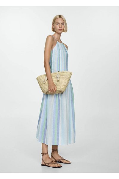 MANGO Woman Rochie de in cu dungi