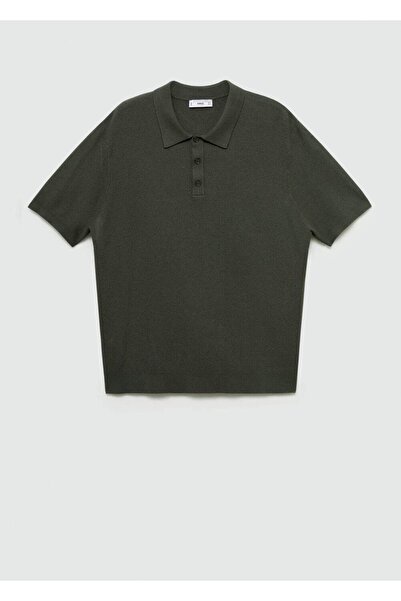 MANGO Man Kalıplı ince triko polo gömlek