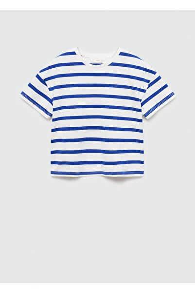 MANGO Kids Pamuklu çizgili tişört