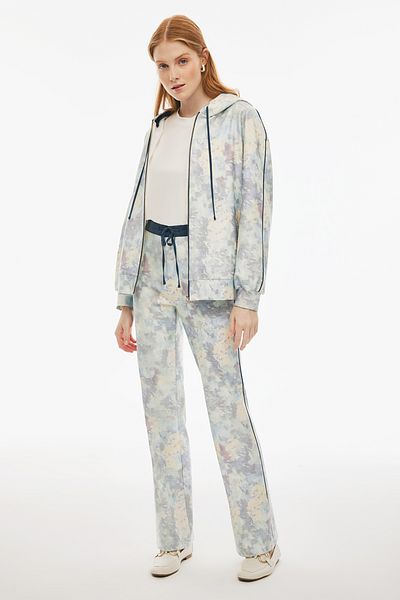 Perspective Gianas Comfortable Fit Standard Size Hooded Multicolored Women's Tracksuit Coat