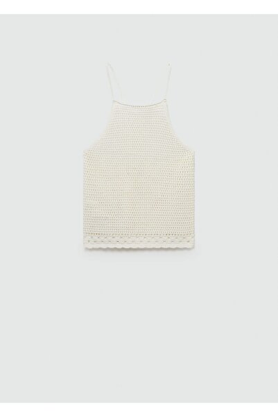 MANGO Woman Πλεκτό μπλούζα με βελονάκι