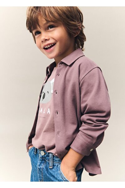 MANGO Baby Regular Fit Cotton Shirt