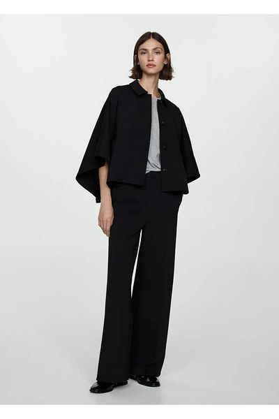 MANGO Woman Straight Cut Draped Pants