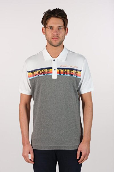 Arma Чоловіча біла футболка з коміром-поло Y22374301401