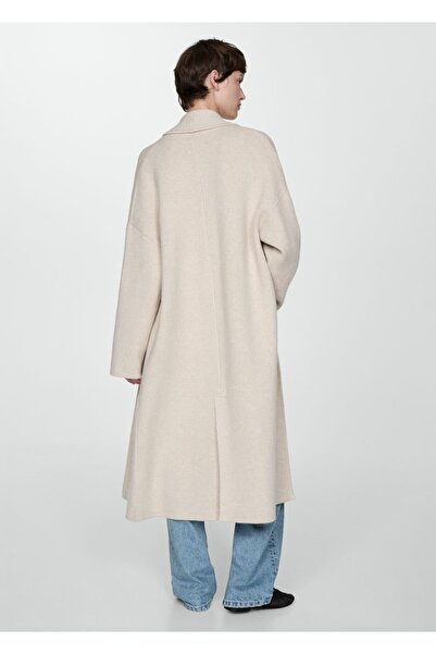 MANGO Woman Palton oversize din tricotaj cu buzunare