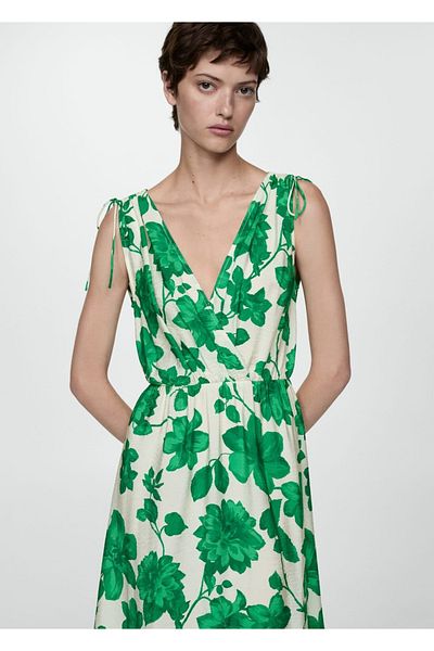 MANGO Woman Μακρύ ΦΟΡΕΜΑ με σχέδια