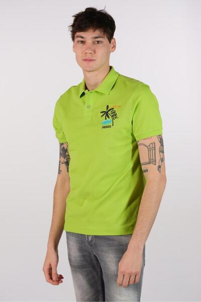 Arma Men's Green Large Size Polo Neck T-Shirt Y 22374869501