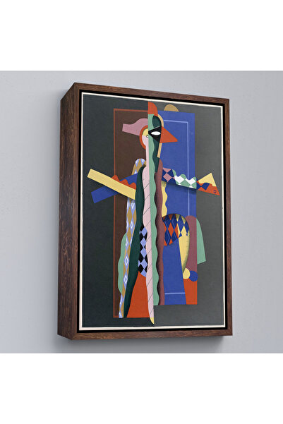 Oxyteez Georges Valmier cu cadru din lemn - Pictură de artă abstractă-7308