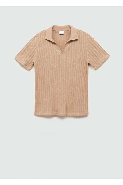MANGO Man Regular fit fitilli pamuklu polo gömlek