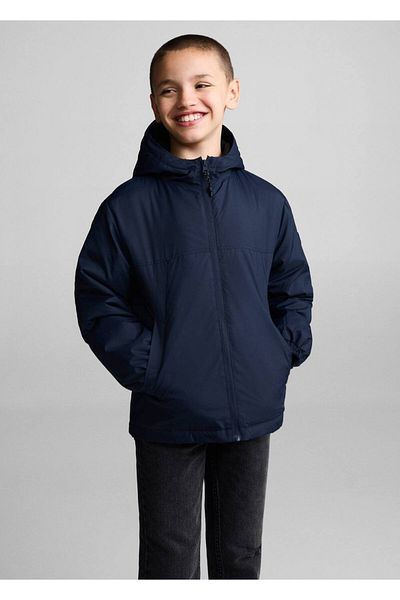 MANGO Kids Άνετο Anorak με κουκούλα