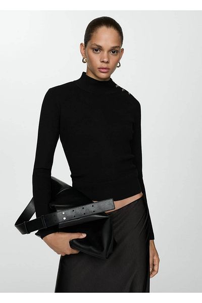 MANGO Woman Shoulder Detailed Sweater