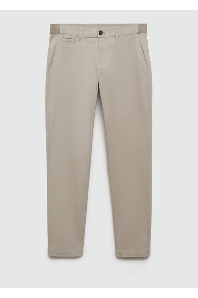 MANGO Man Tapered kesim pamuklu cropped pantolon