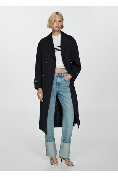 MANGO Woman Double Button Trench Coat