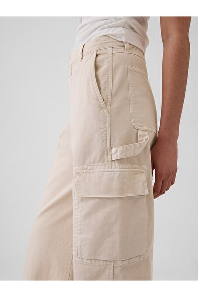 GAP KadınLow Rise Baggy Kargo Khaki Pantolon