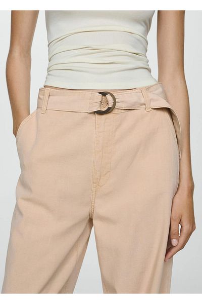 MANGO Woman Waistband Wideleg Jeans