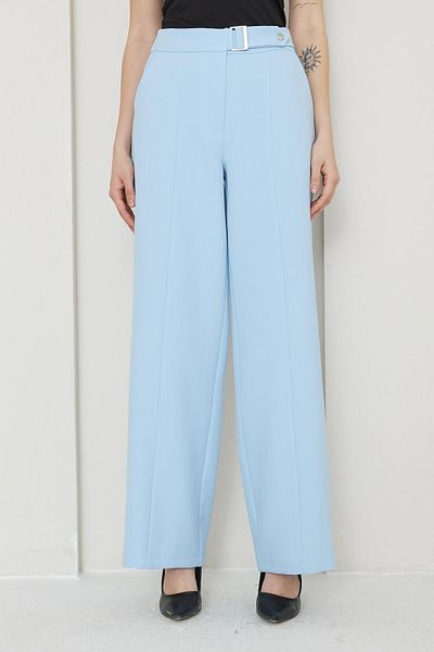LOVELF Pantaloni largi cu cataramă albastră