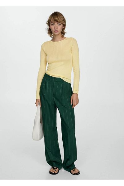 MANGO Woman Ribbed Knitwear Sweater